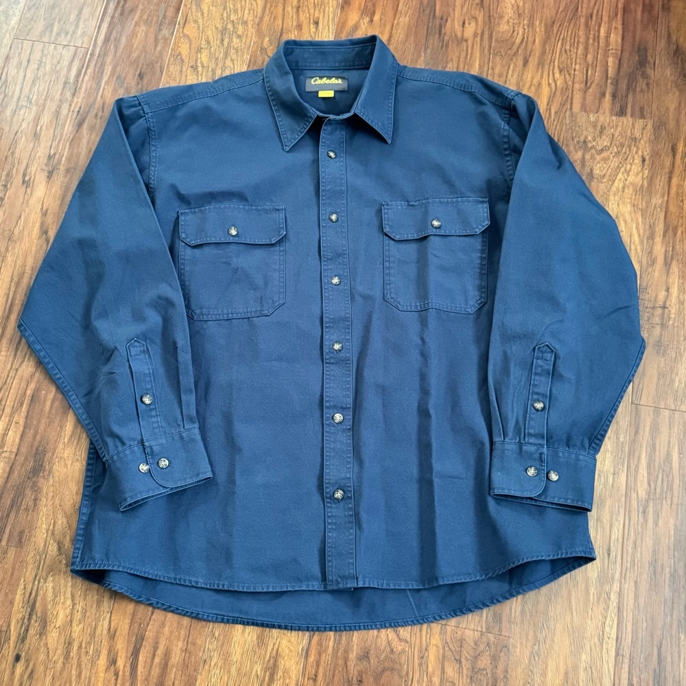 Cabela's Men's Dark Navy Button-Down Work Shirt